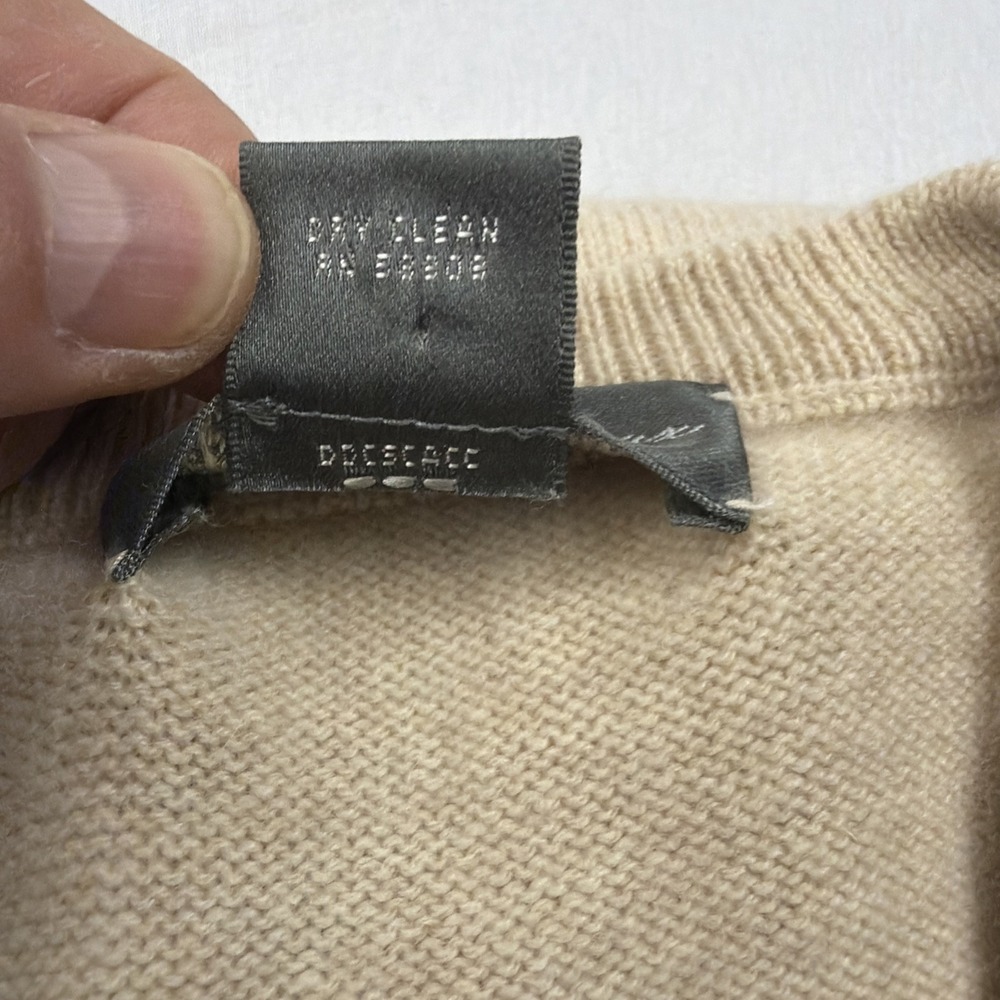 Daniel Cremieux Sweater Mens M Tan V-Neck Pullover Cashmere Classic Tight-Knit - Picture 10 of 10